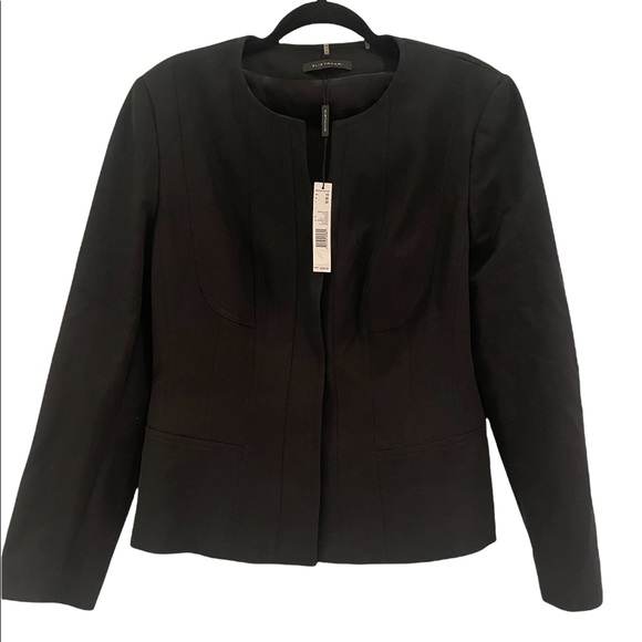 Gorgeous Elie Tahari black blazer/jacket with snap buttons - size 16 - NWT! - Picture 1 of 4